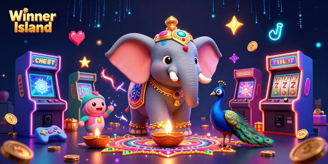 Engage in vibrant gameplay at Winner Island, featuring unique slot machines and captivating visuals.