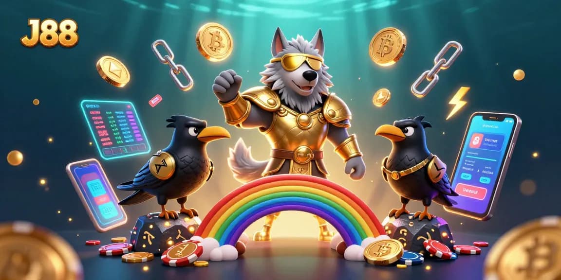 Engage in thrilling gameplay at J88, featuring enchanting Norse mythology characters among casino elements.