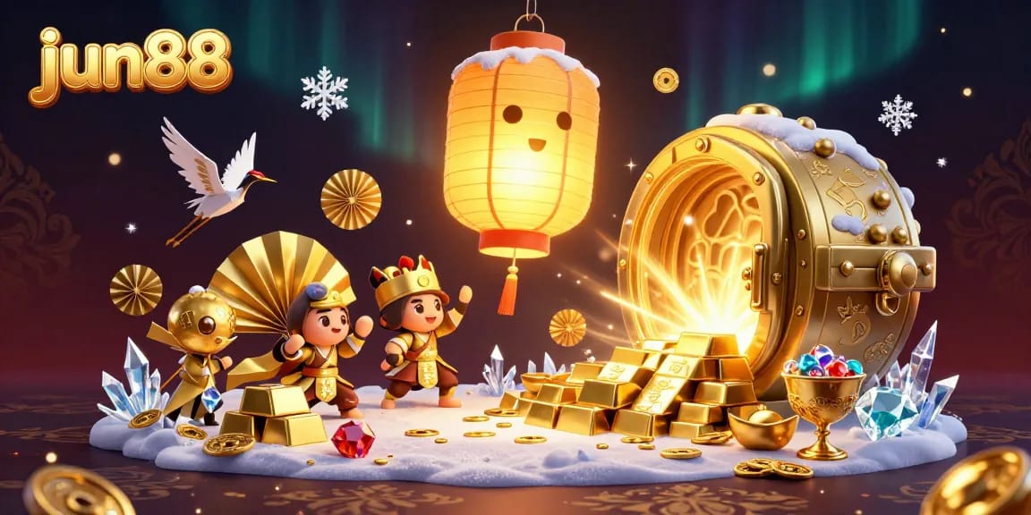Win big with the vibrant jun88 casino experience featuring glowing lanterns and golden treasures.