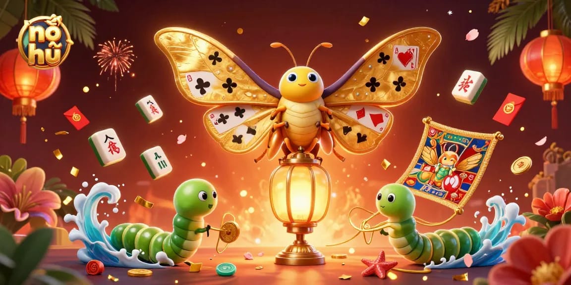 Spin to win with nổ hũ! A vibrant and dynamic casino-inspired scene filled with golden motifs and symbols.