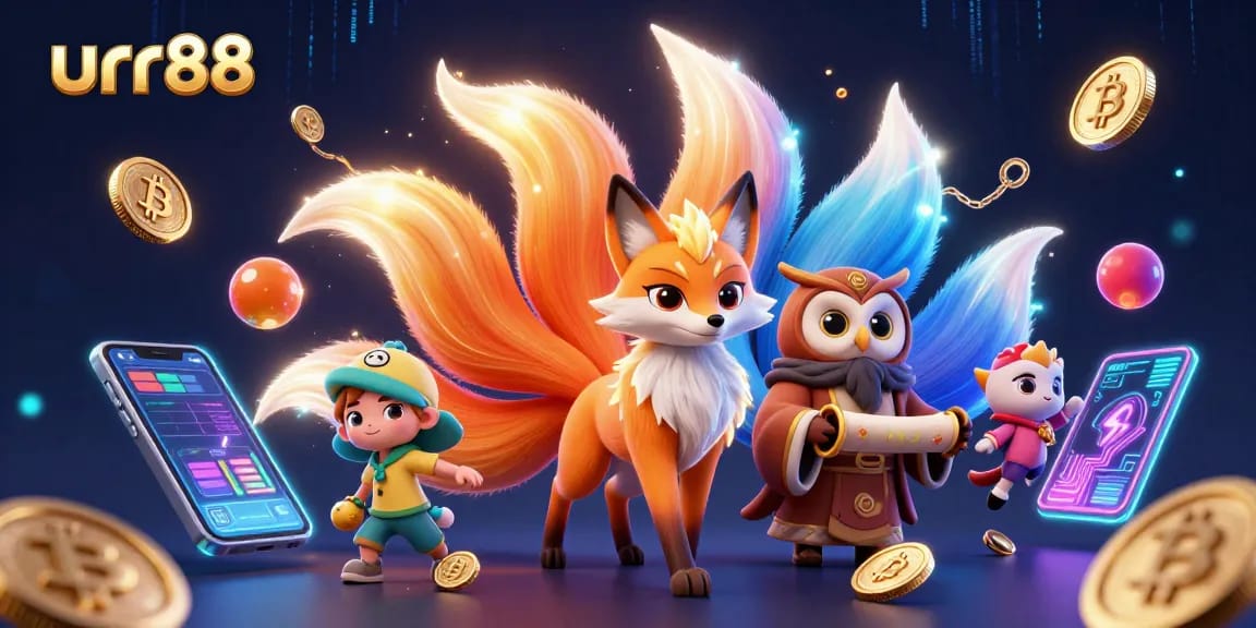 Engage with urr88 and explore vibrant casino adventures through a dynamic illustration depicting enchanting game elements.