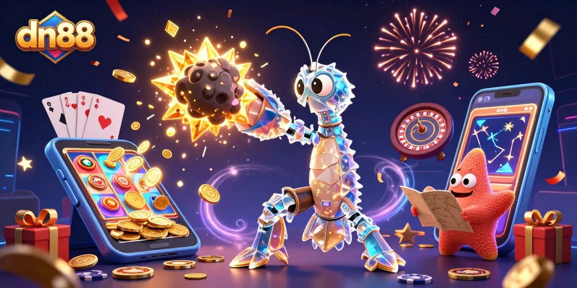 Engage with thrilling gameplay at dn88 featuring a galactic samurai amidst dazzling casino elements.