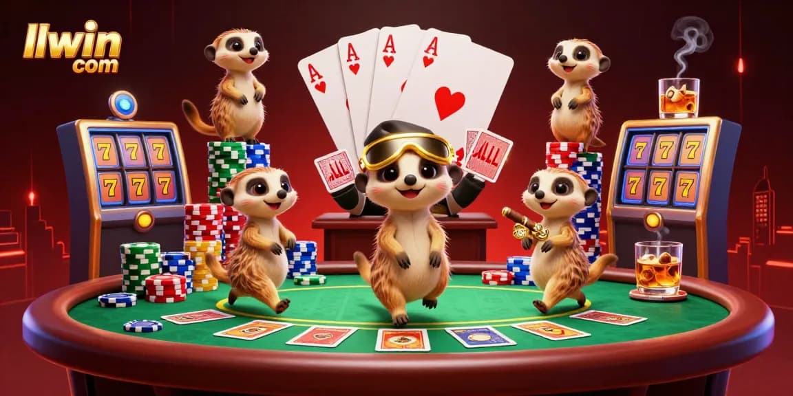Experience thrilling gaming action at llwin com with a captivating meerkat casino scene.