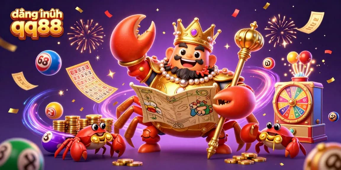 Engage in thrilling play with đăng nhập qq88, featuring a vibrant scene of lottery excitement and colorful game elements.