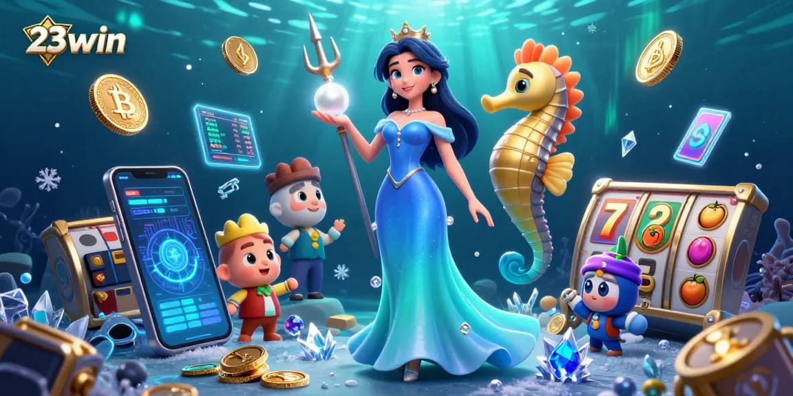 Win big at 23win with an exhilarating underwater casino experience full of treasures!