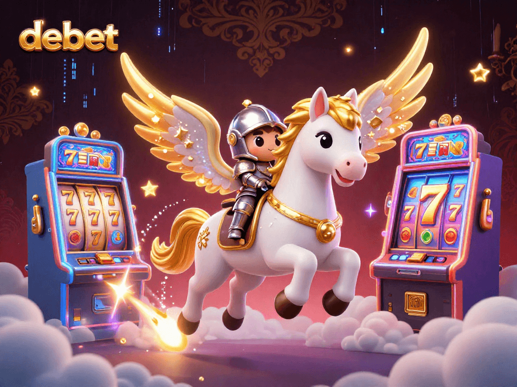 Experience the thrill of debet with cartoon characters enjoying vibrant slot games.