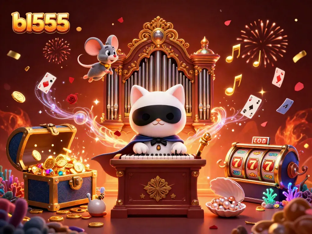 Experience the excitement of bl555 with a 3D casino scene featuring dynamic characters and vibrant elements.