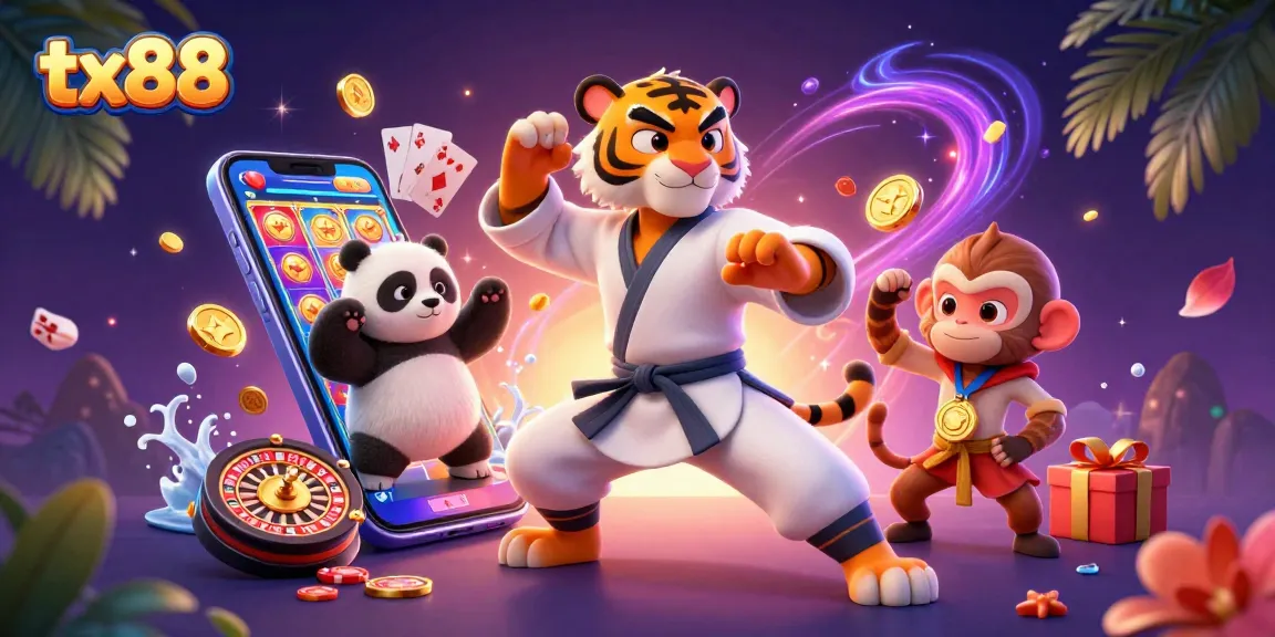 Engage with exciting tx88 slot games featuring dynamic characters in a vibrant casino scene.