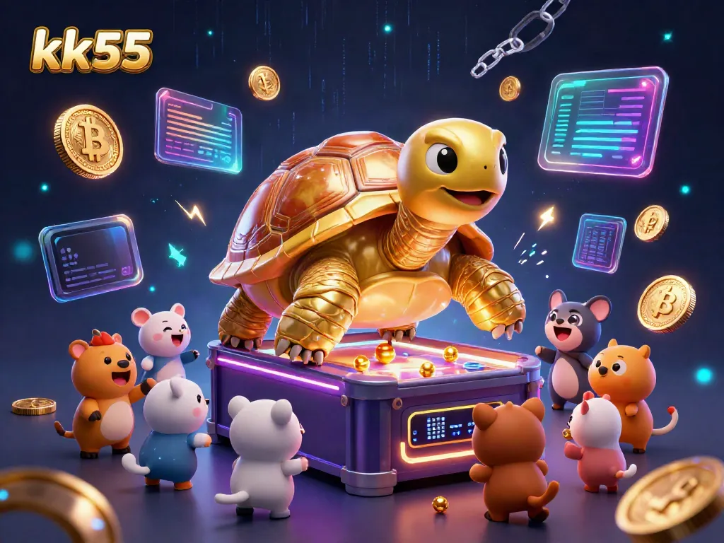 Experience thrilling gameplay at kk55 with golden tortoise pinball and crypto-themed elements.