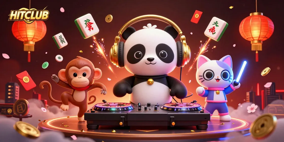 HITCLUB brings excitement with a DJ panda and vibrant characters in a lively casino scene.