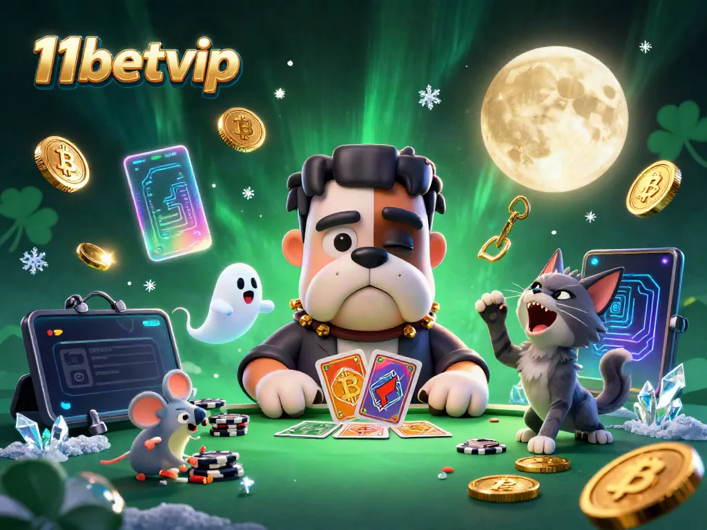 Join the thrilling gameplay at 11betvip featuring the spooky casino atmosphere with unique characters and crypto coins.