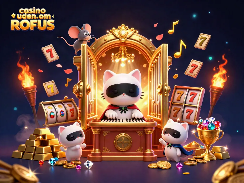 Experience the thrill of casino uden om ROFUS with vibrant slot elements and dazzling treasures!