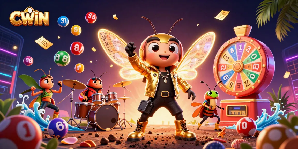 CWIN launches exciting games as a 3D cicada rock star and backup band light up the scene.