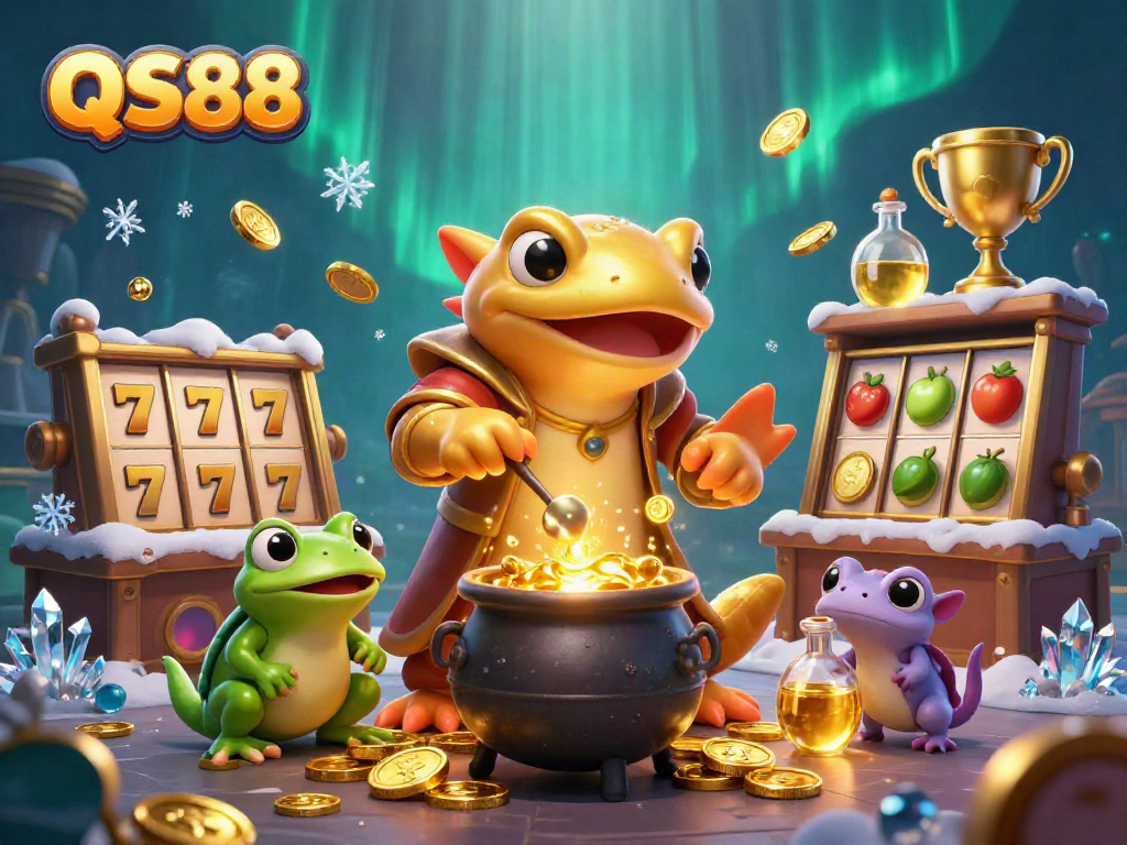 Experience thrilling gameplay at QS88 as a giant golden salamander alchemist transforms base metals into gold coins.