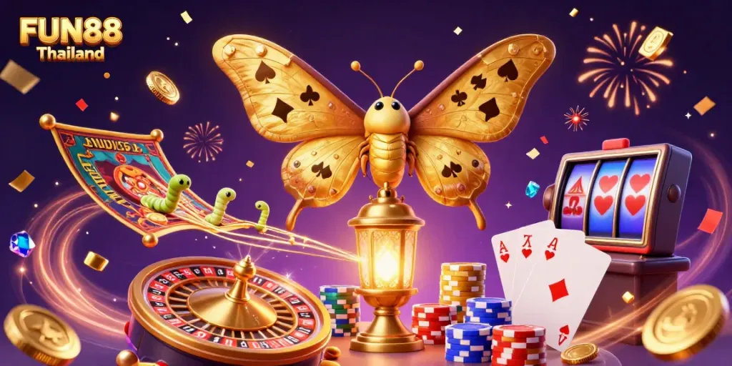 Experience the magic of FUN88 Thailand with vibrant casino scenes and dynamic gameplay elements.