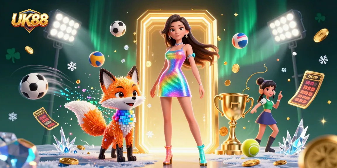 Bet on UK88 with a vibrant scene showcasing sports betting excitement and immersive elements.
