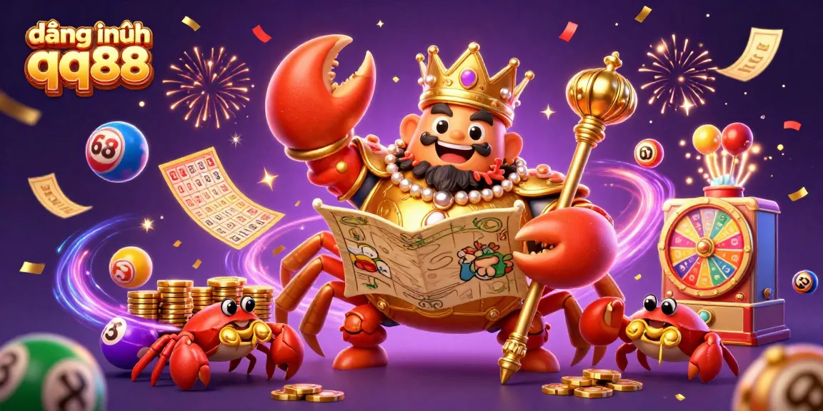 Engage in thrilling play with đăng nhập qq88, featuring a vibrant scene of lottery excitement and colorful game elements.