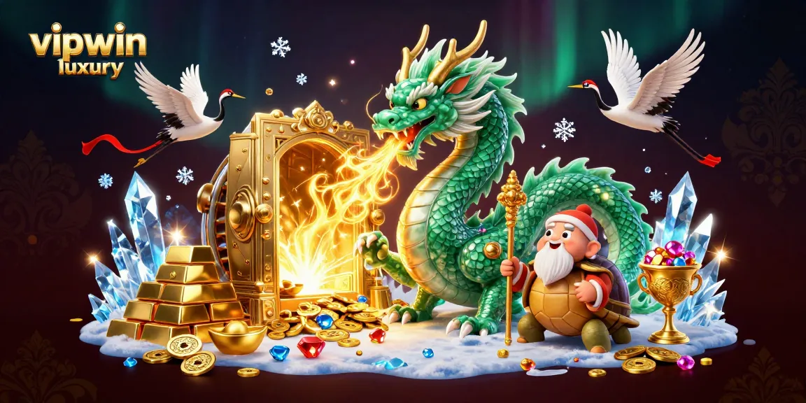 Engage in thrilling gameplay with vipwin luxury, featuring dynamic scenes of fortune with dragon and treasures.