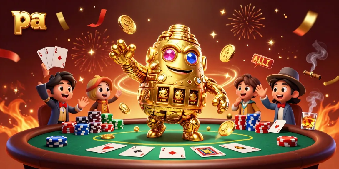 Engage with the thrilling world of pa at the lively poker table with golden elements.