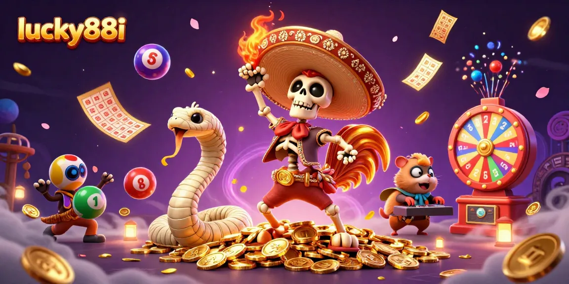 Experience thrilling wins at lucky88i with vibrant casino games and dynamic characters celebrating.