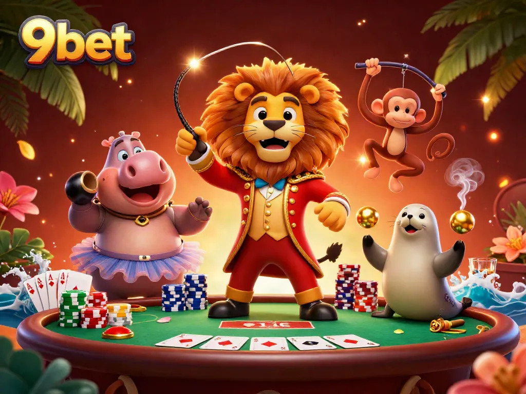 Experience excitement at 9bet with a vibrant casino scene featuring engaging characters and games.
