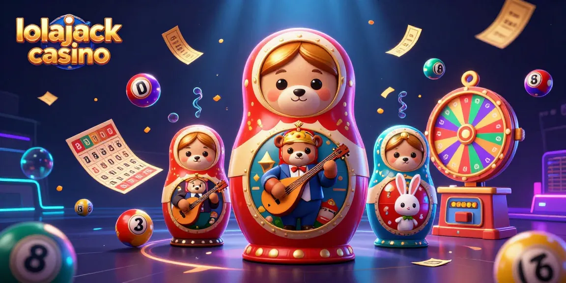 Engage with lolajack casino's vibrant 3D celebration of gaming, featuring playful characters and dynamic game elements.
