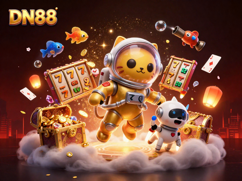 Experience thrilling gameplay at DN88 with vibrant characters and dynamic casino elements.