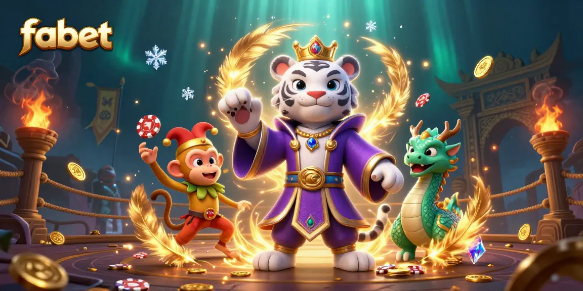 Engage in thrilling gaming adventures with fabet's elegant characters amidst vibrant casino elements.